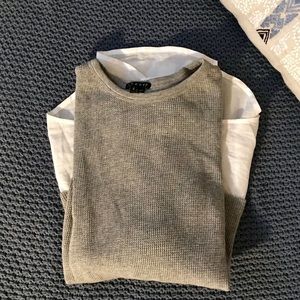 Theory grey long sleeve sweater/shirt